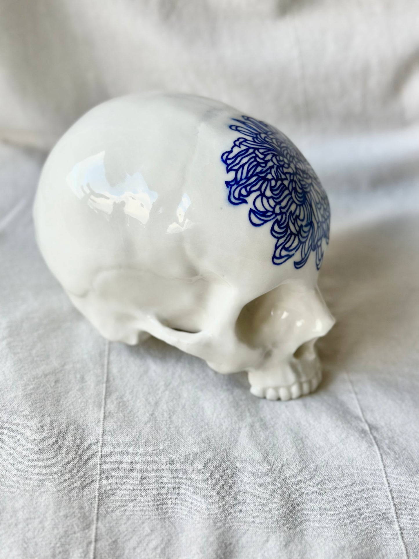 Czaszka porcelanowa duża bez żuchwy