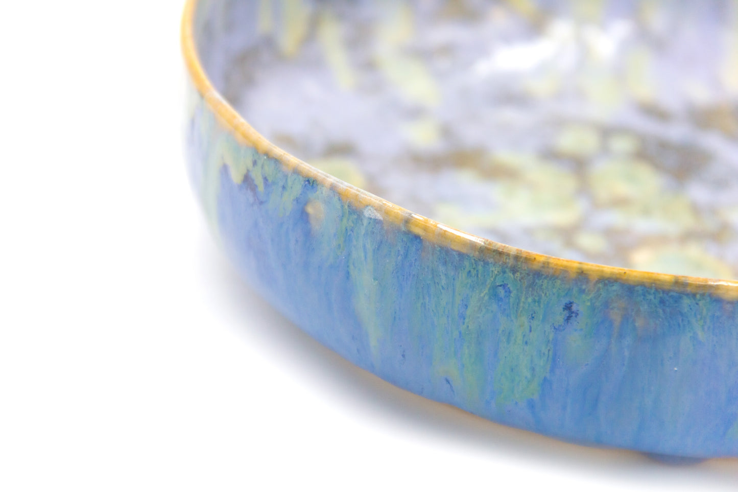 Miska ceramiczna duża w kolorze niebiesko-zielonym