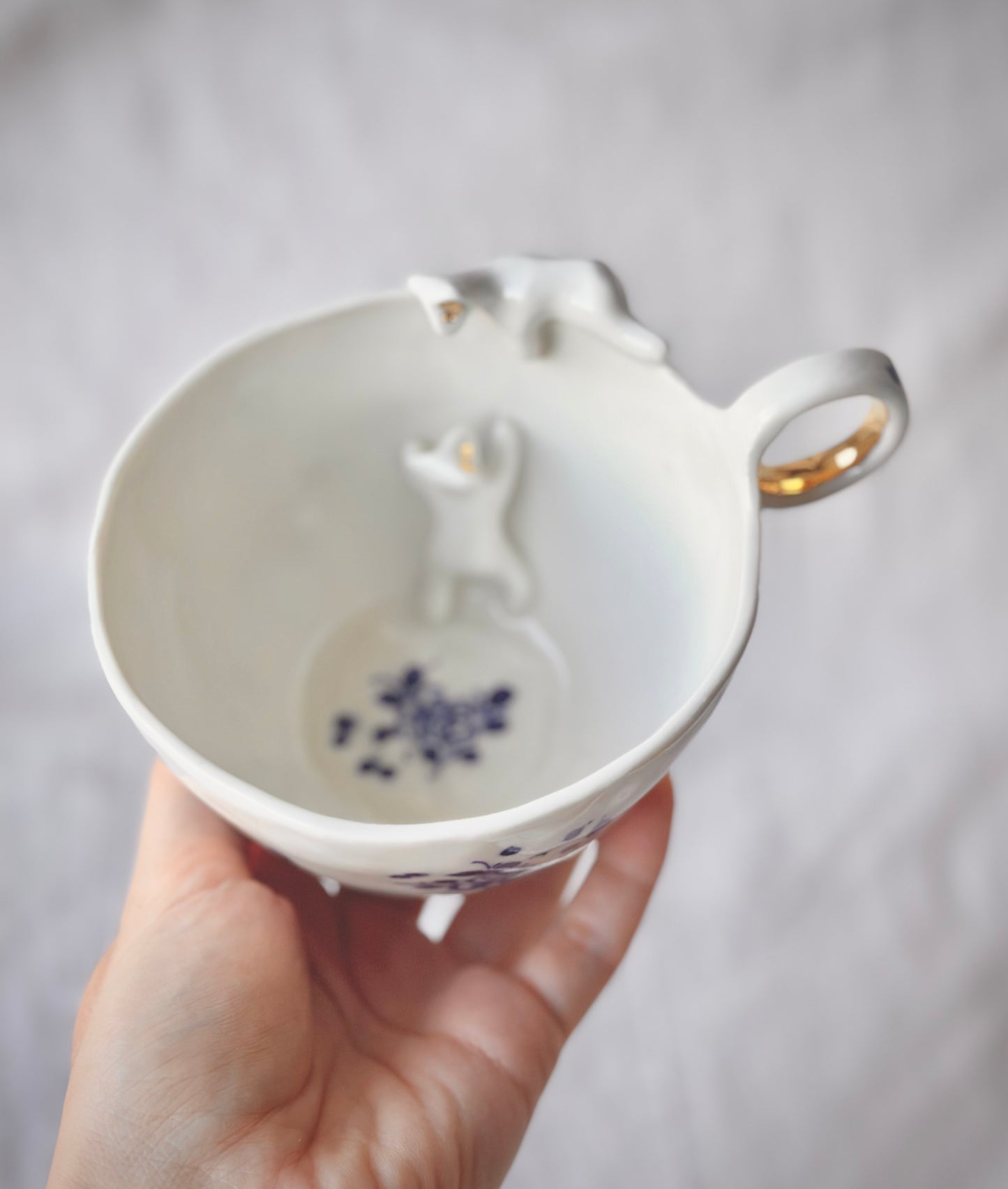 Filiżanka porcelanowa z werlingami