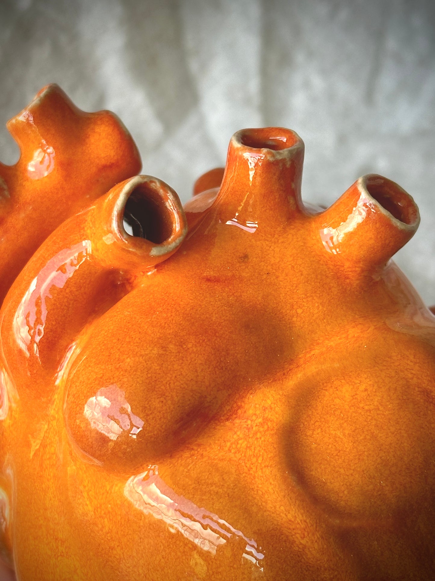 Serce ceramiczne pomarańczowe