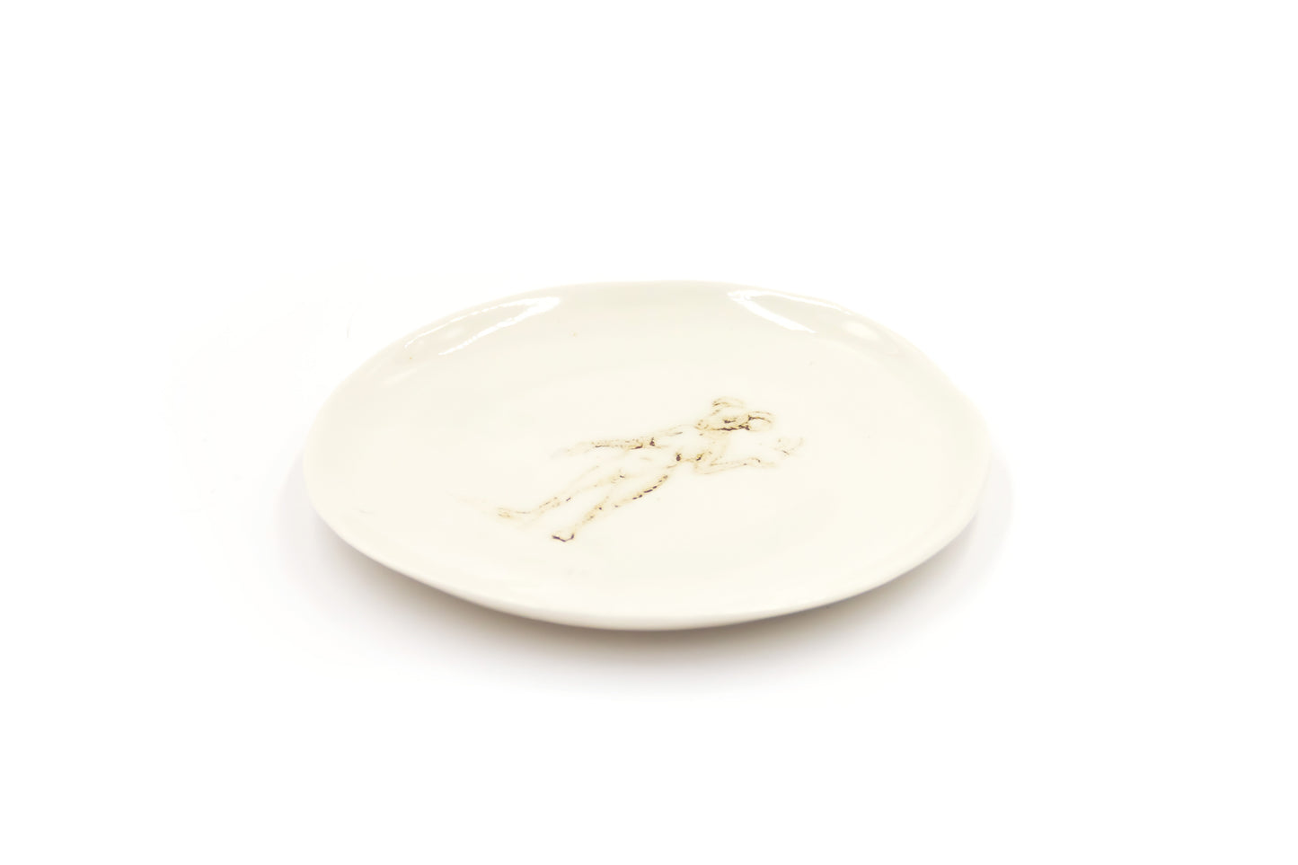 Talerz porcelanowy średni z rysunkiem