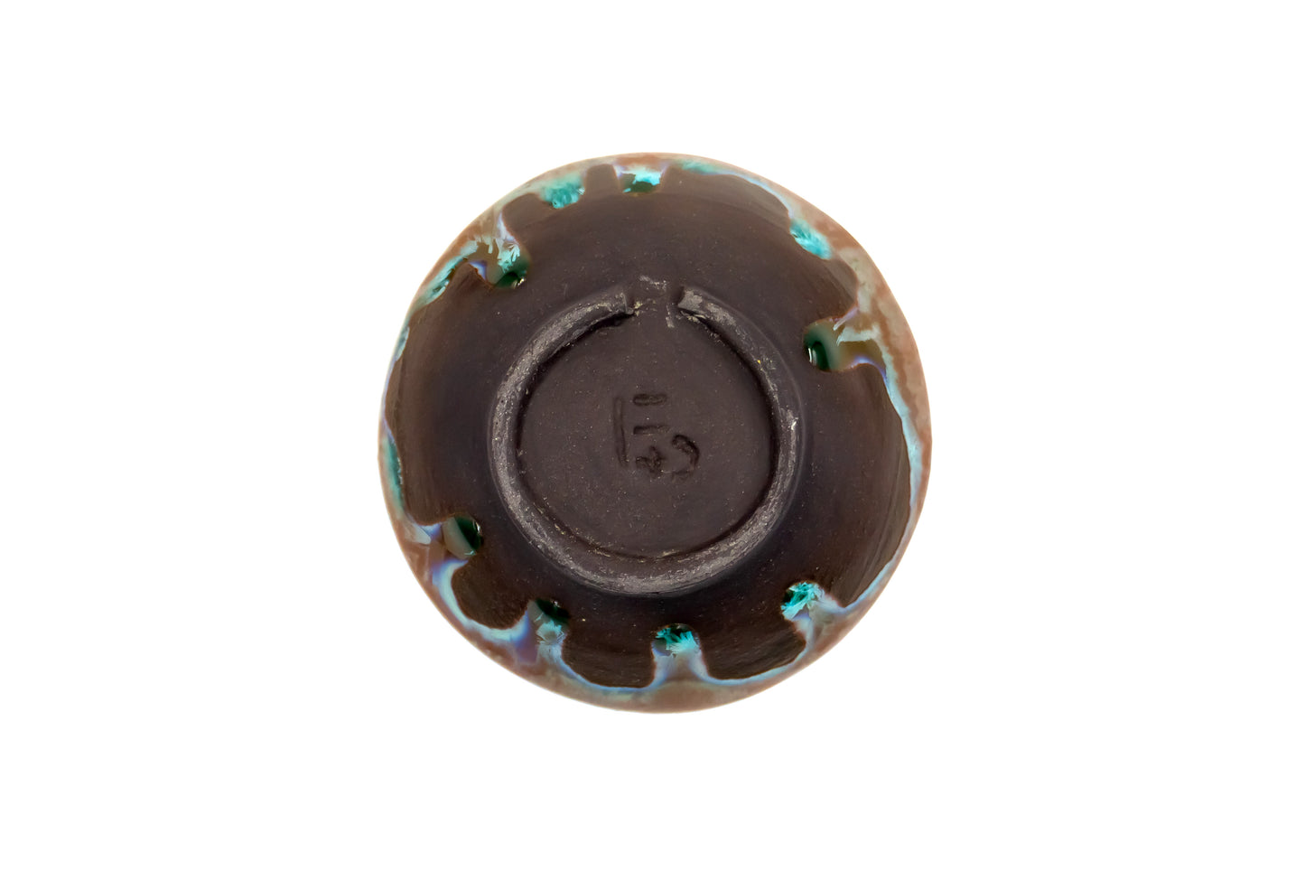 Czarka ceramiczna w kolorze czarno-brązowym