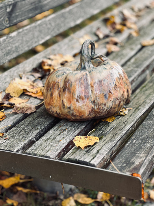 Citrouille décorative en céramique avec un trou