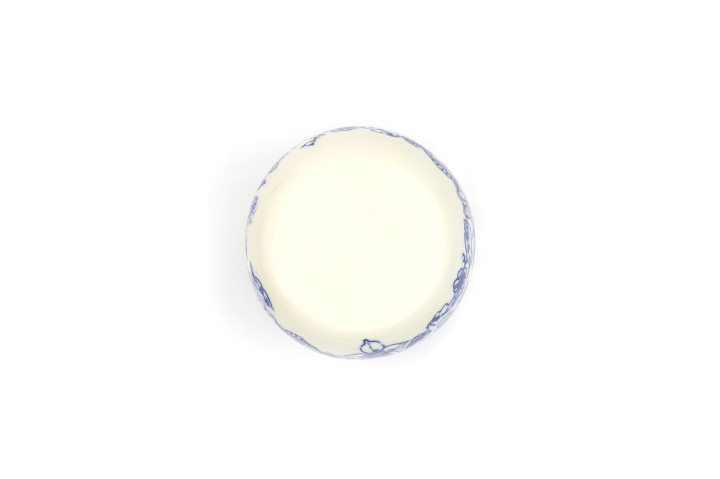 Czarka porcelanowa w kolorze biało-granatowym ze złoceniem