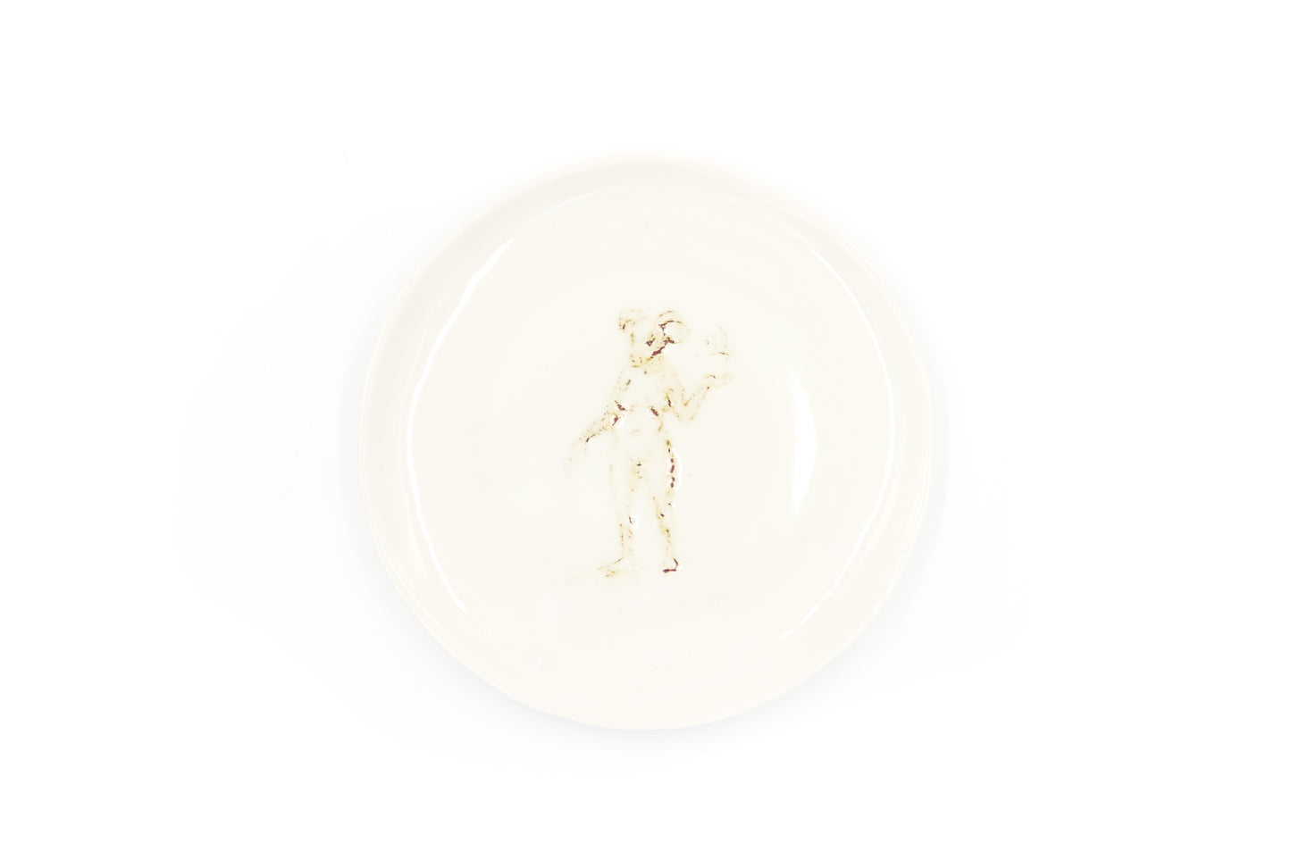 Talerz porcelanowy średni z rysunkiem