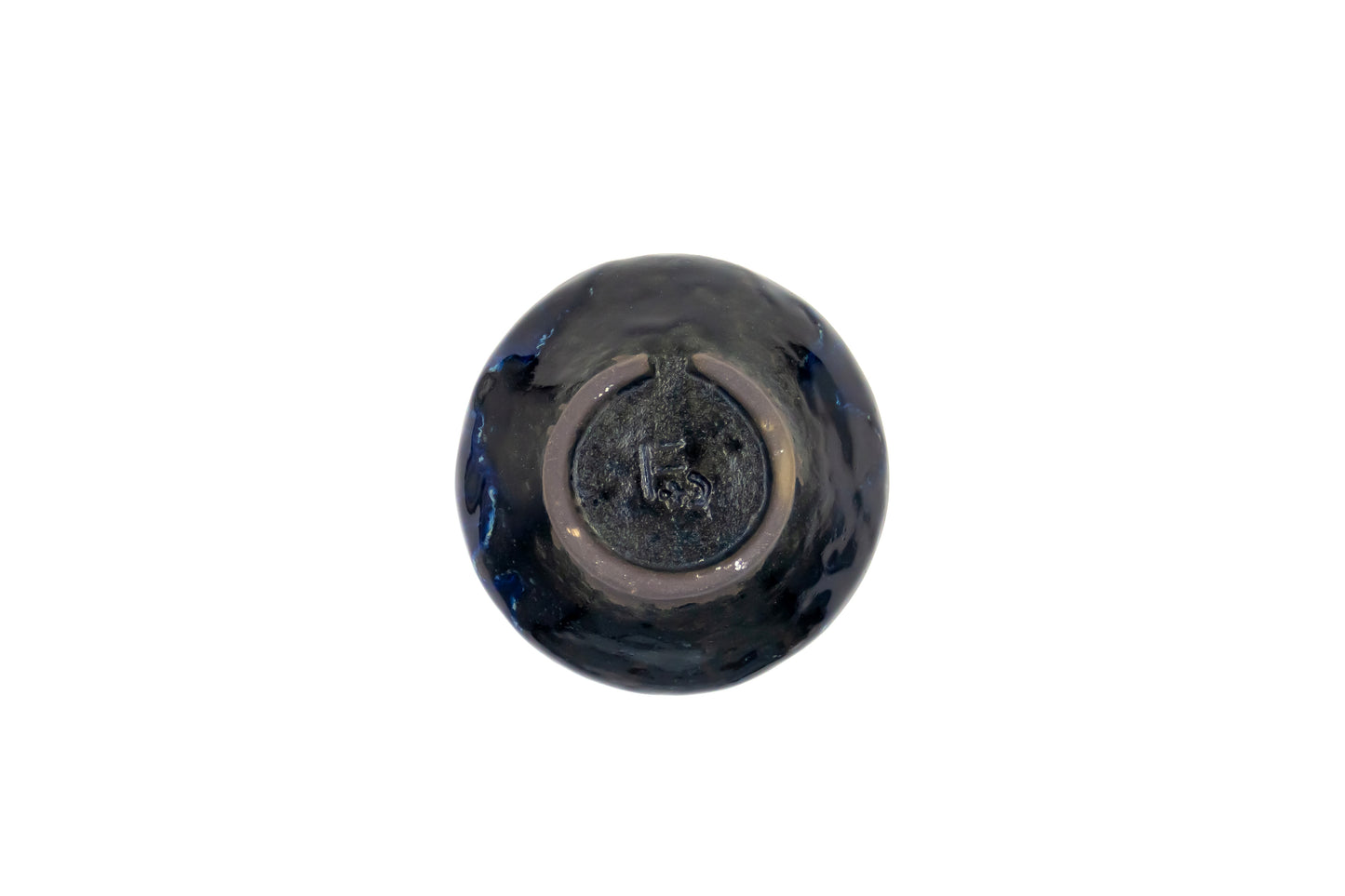 Czarka ceramiczna w kolorze czarno-zielonym ze spodkiem