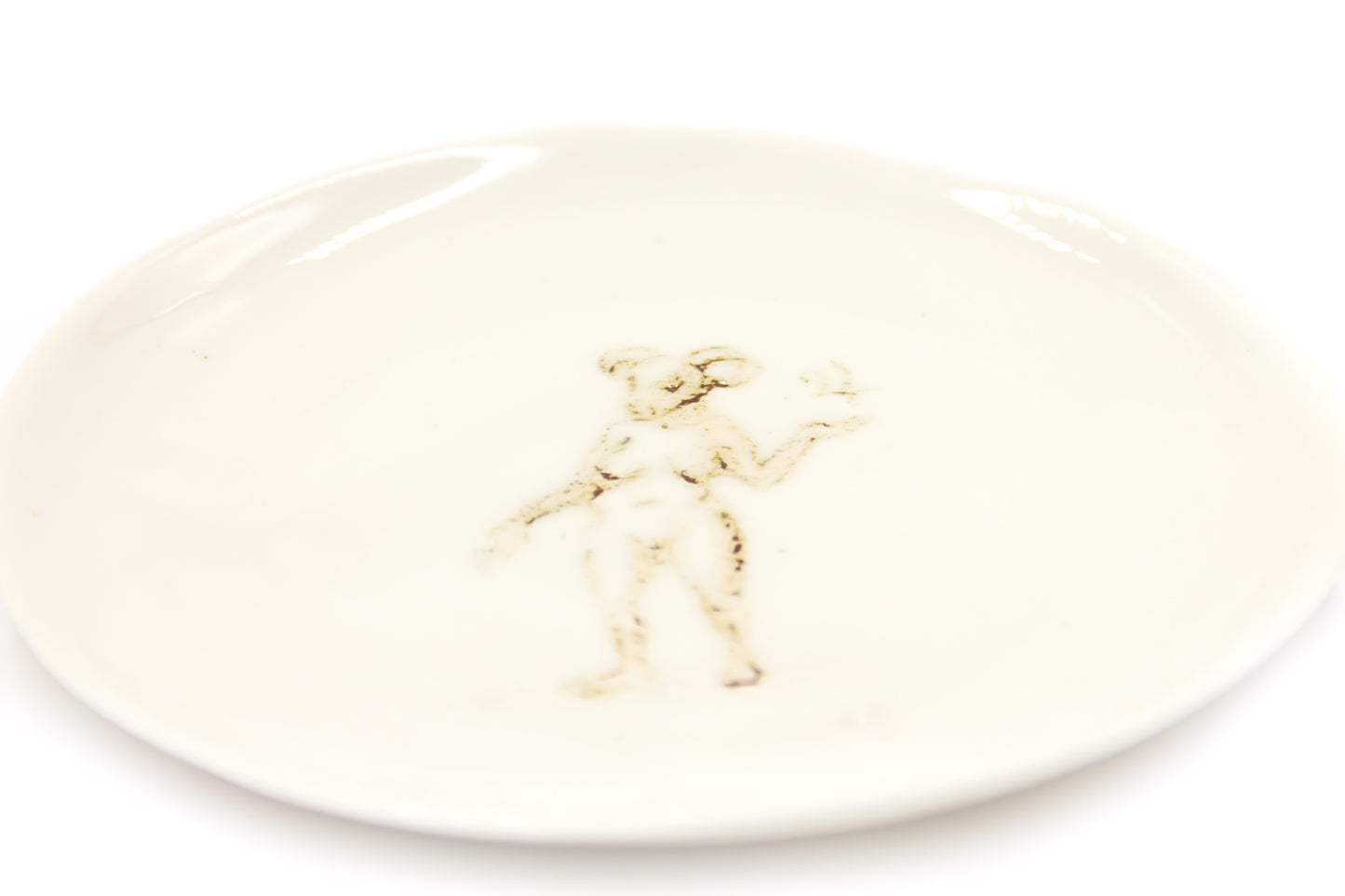 Talerz porcelanowy średni z rysunkiem