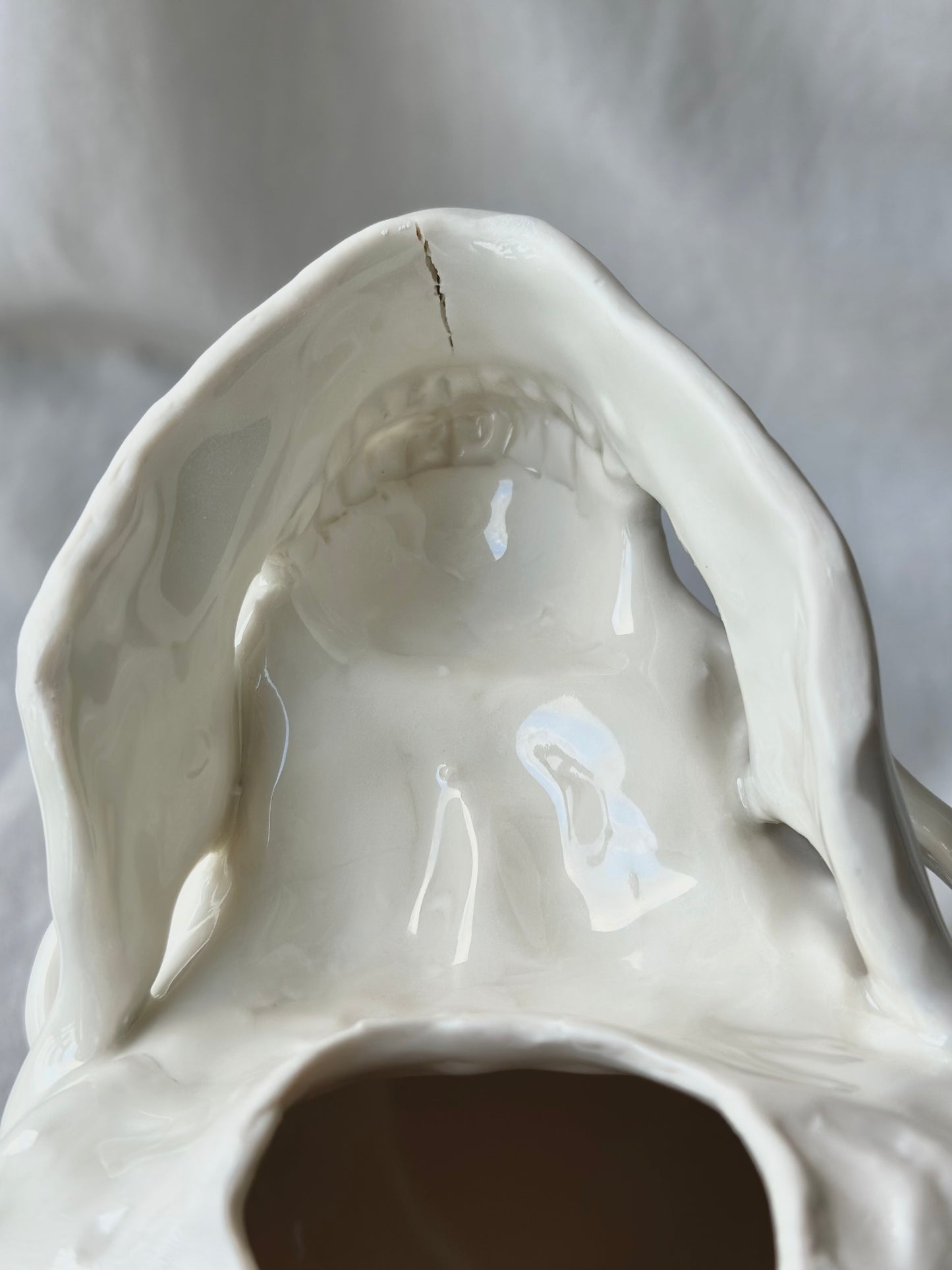 Czaszka porcelanowa w kwiaty duża