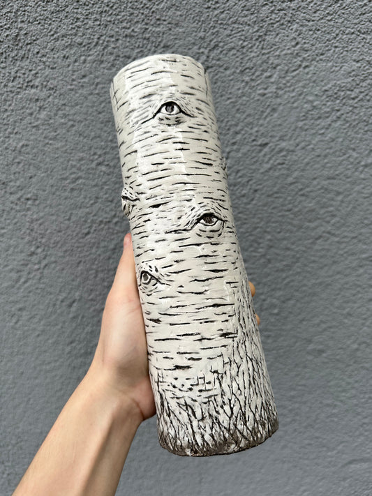 Vase en grès "Arbre aux nombreux yeux"