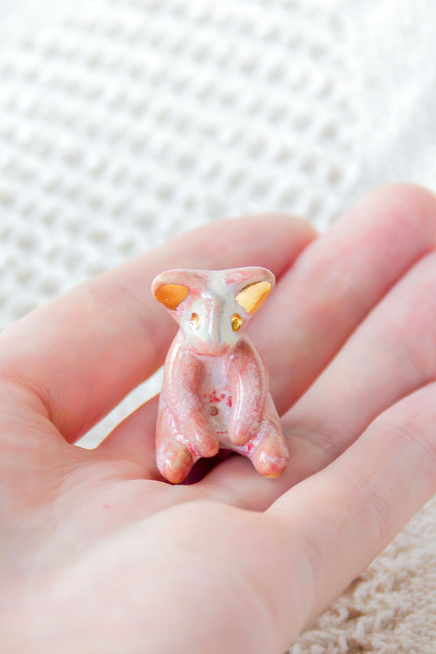 Grande Famille Werling, sculpture en porcelaine avec dorure
