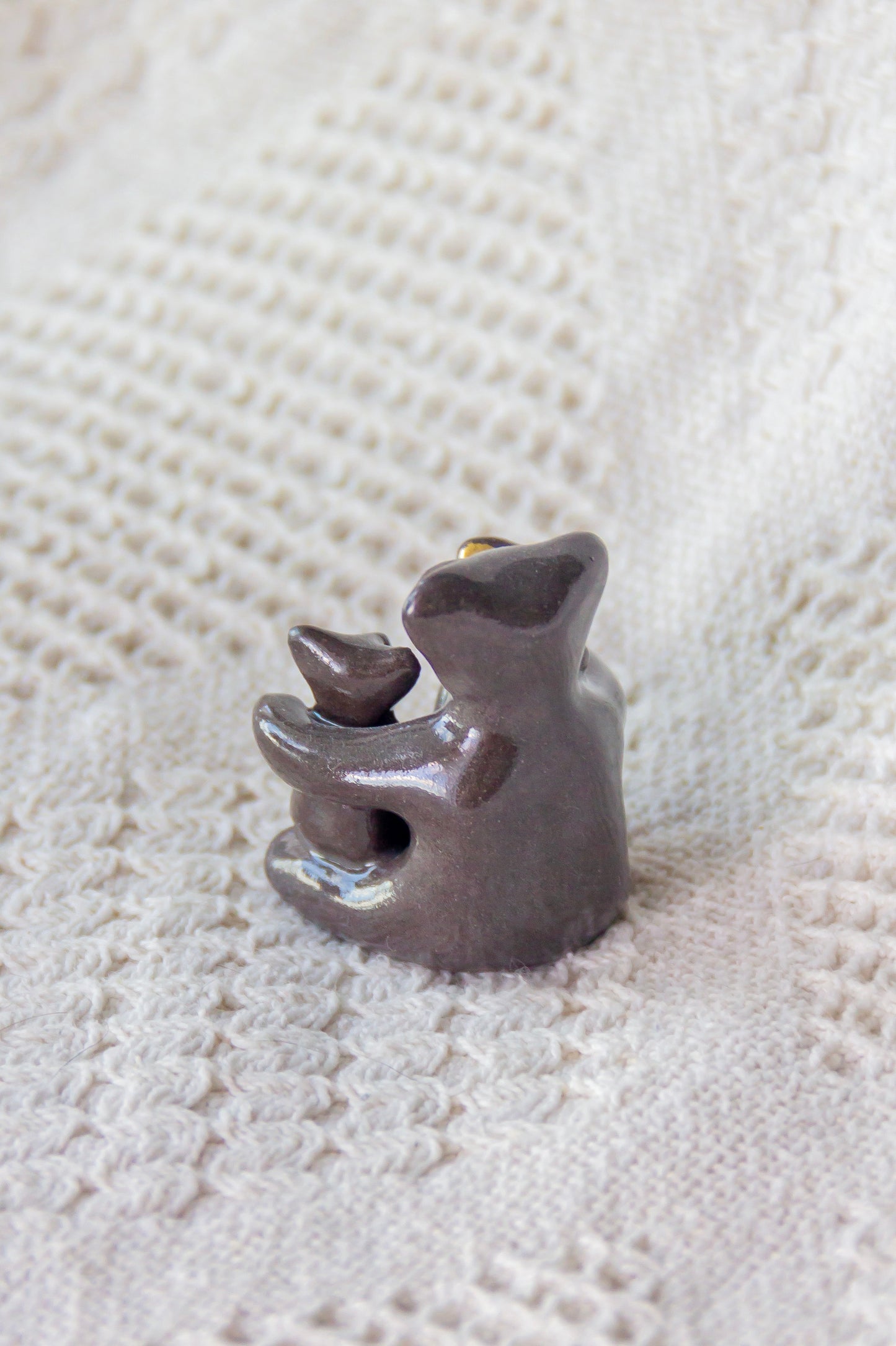 Grande Famille Werling, sculpture en porcelaine avec dorure