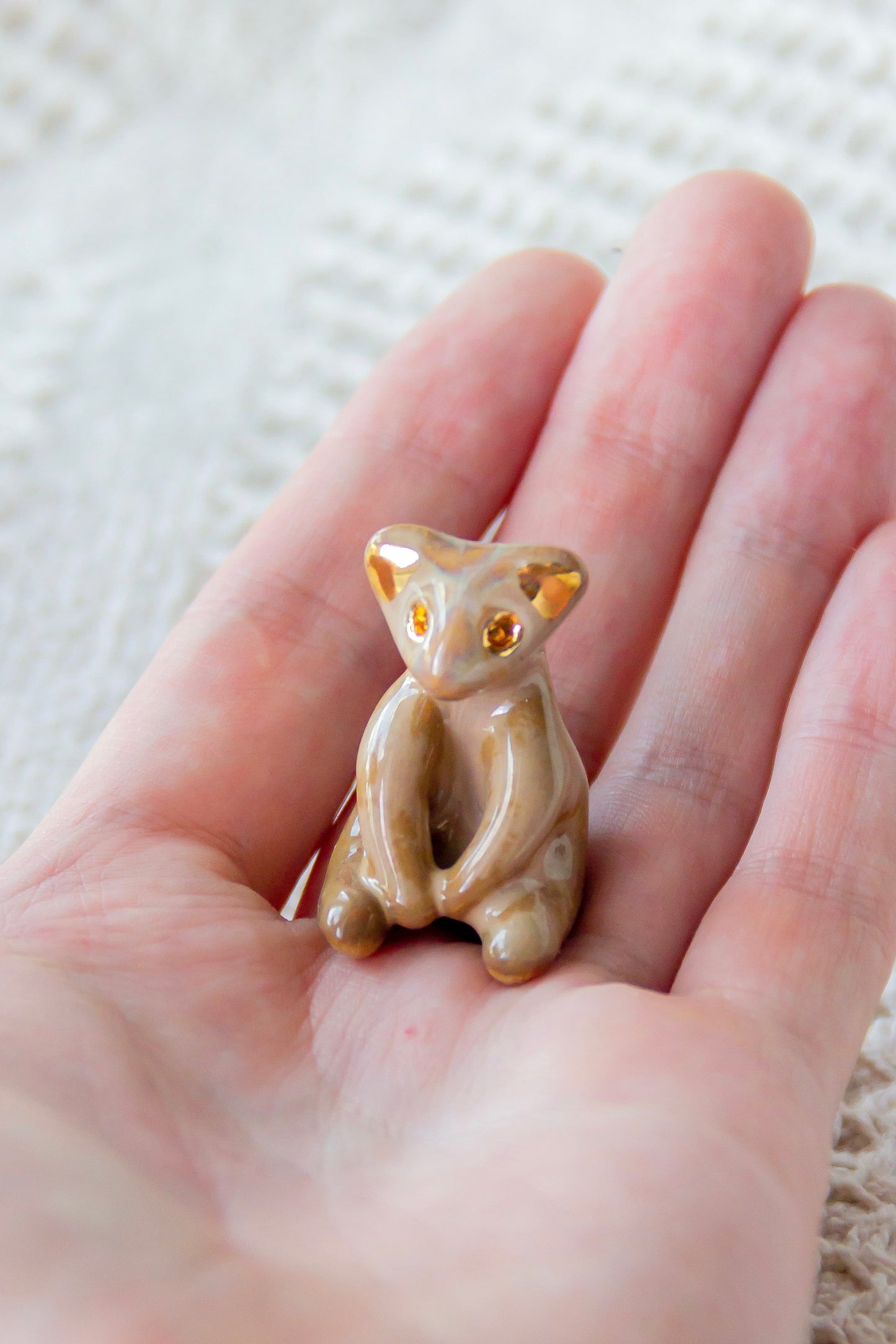 Grande Famille Werling, sculpture en porcelaine avec dorure