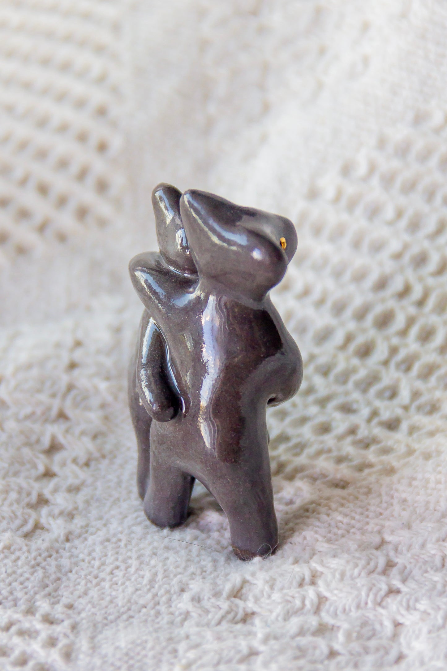 Grande Famille Werling, sculpture en porcelaine avec dorure