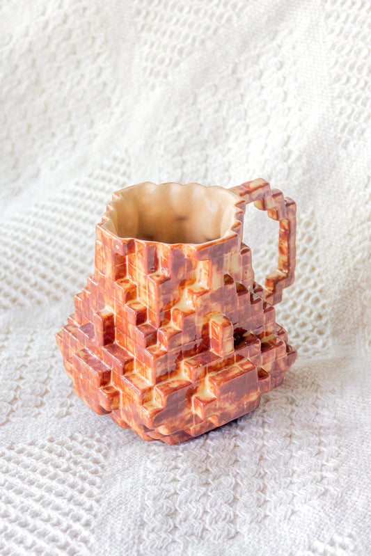 Kubek ceramiczny «8-Bit» brązowo-beżowy