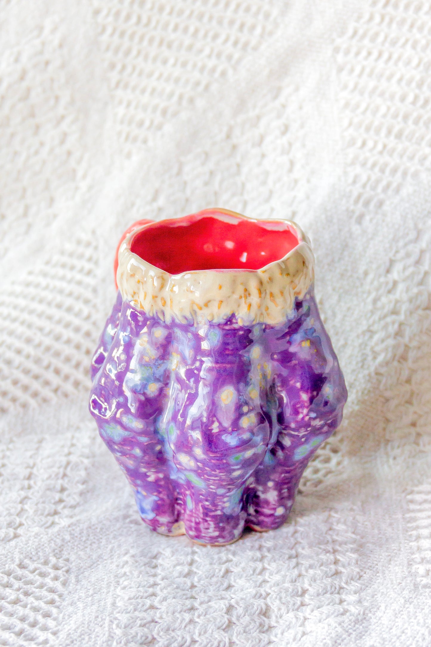 Kubek ceramiczny “Luko” fioletowo-malinowy