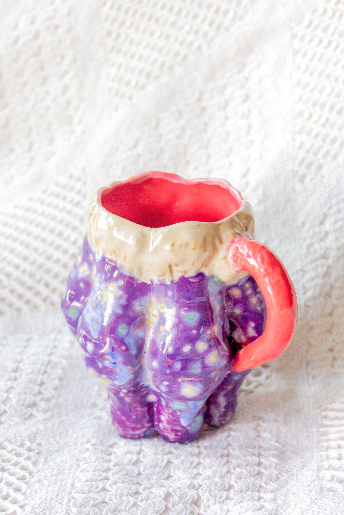 Kubek ceramiczny “Luko” fioletowo-malinowy