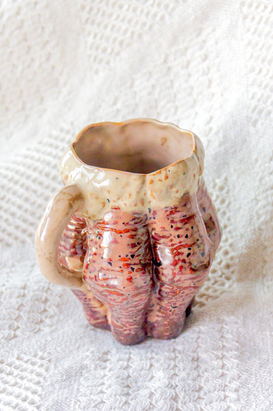 Kubek ceramiczny “Luko” brązowo-beżowy