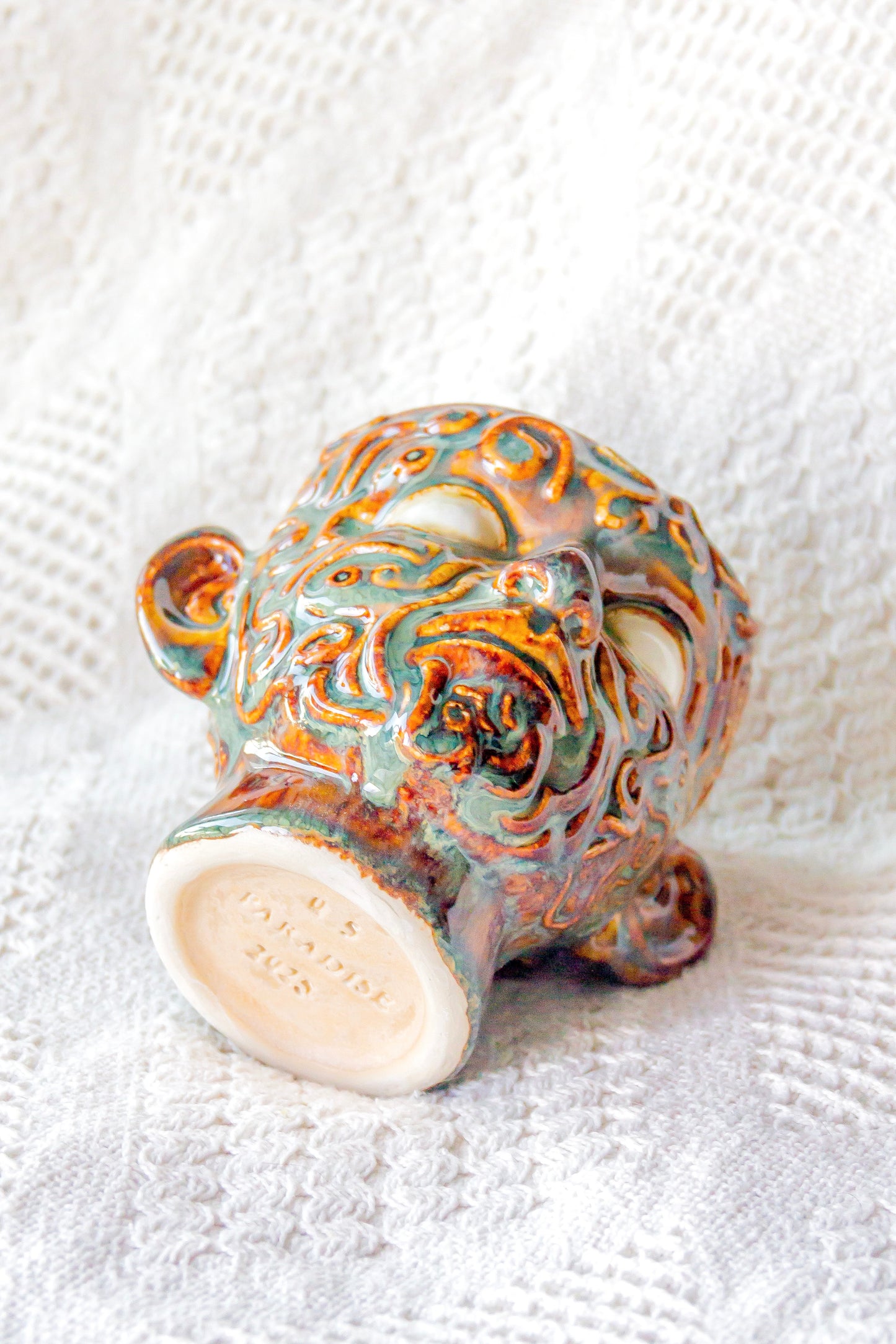 Czarka ceramiczna «Navi» zielono-brązowa