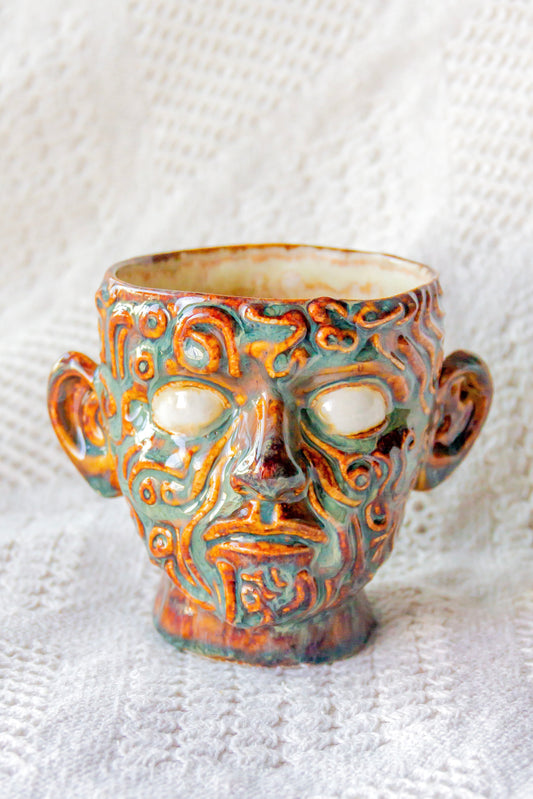 Czarka ceramiczna «Navi» zielono-brązowa