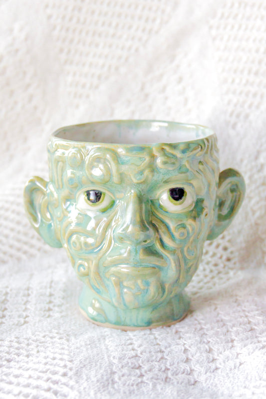 Czarka ceramiczna «Navi» zielono-biała