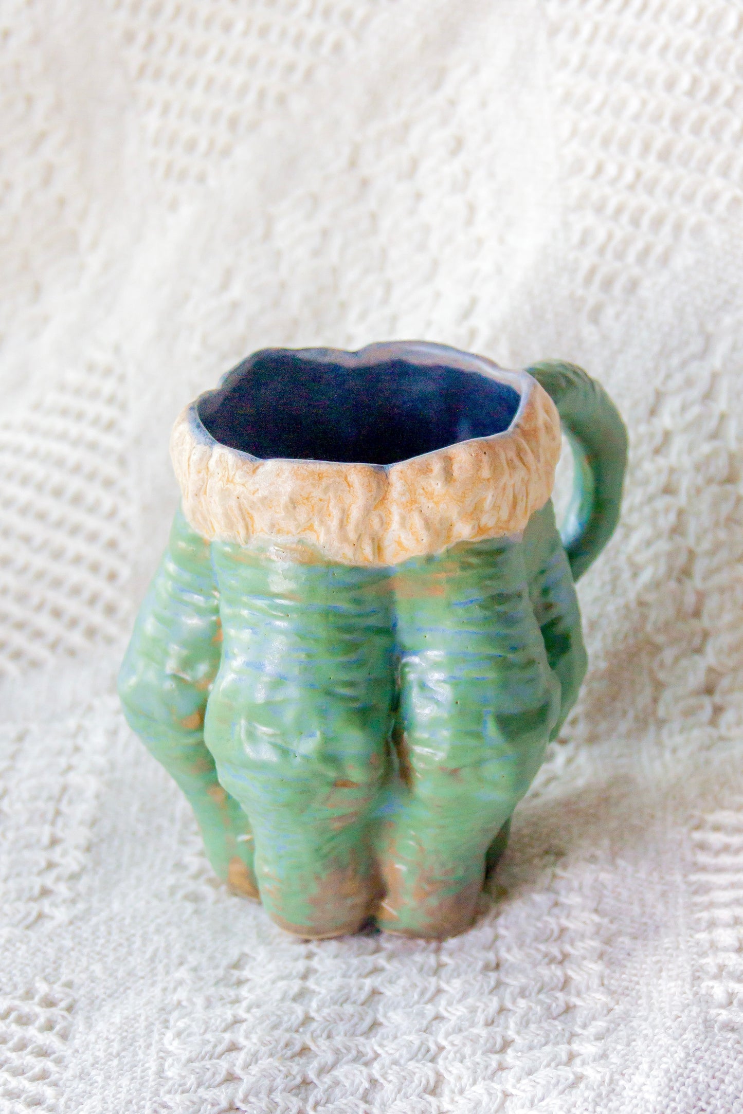 Kubek ceramiczny “Luko” zielono-czarny
