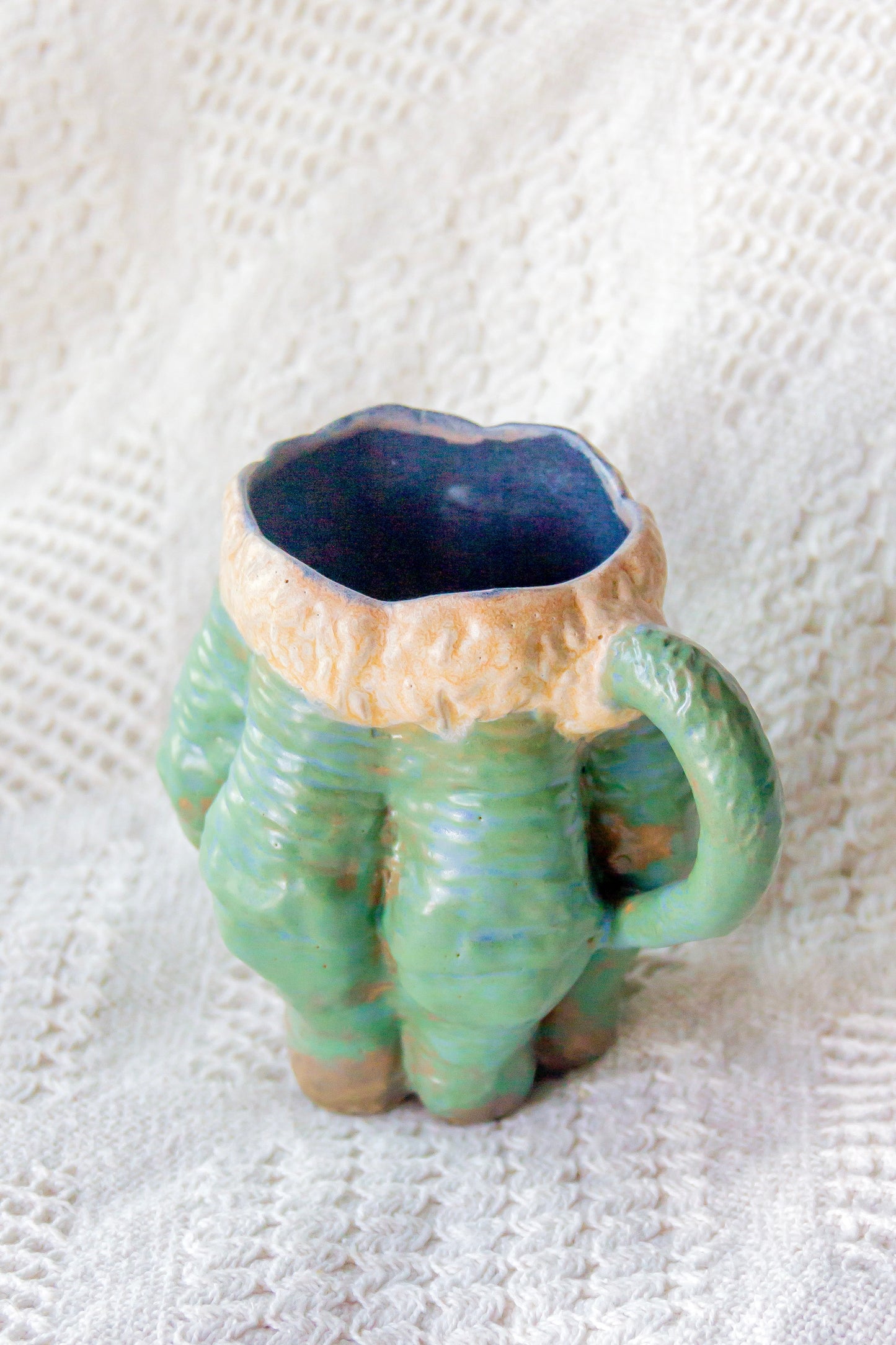 Kubek ceramiczny “Luko” zielono-czarny