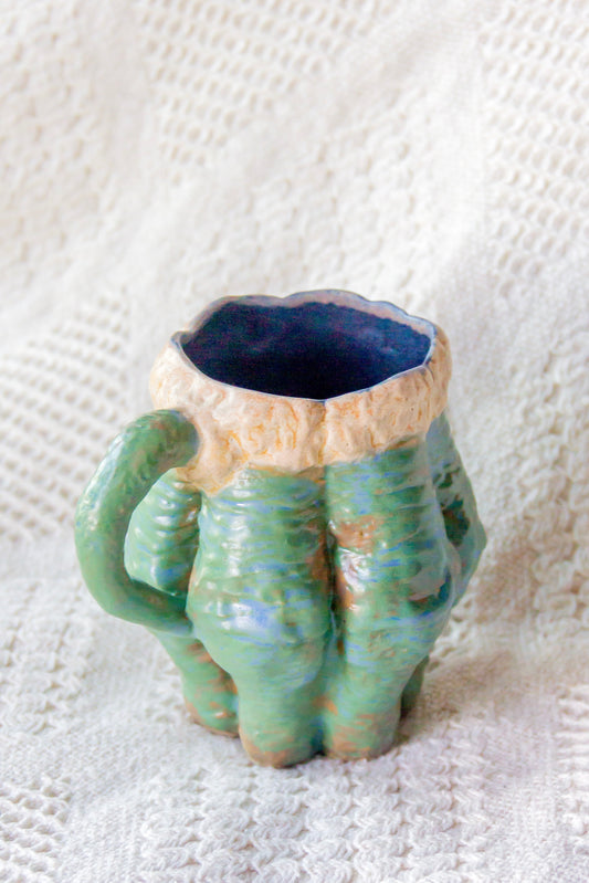 Kubek ceramiczny “Luko” zielono-czarny