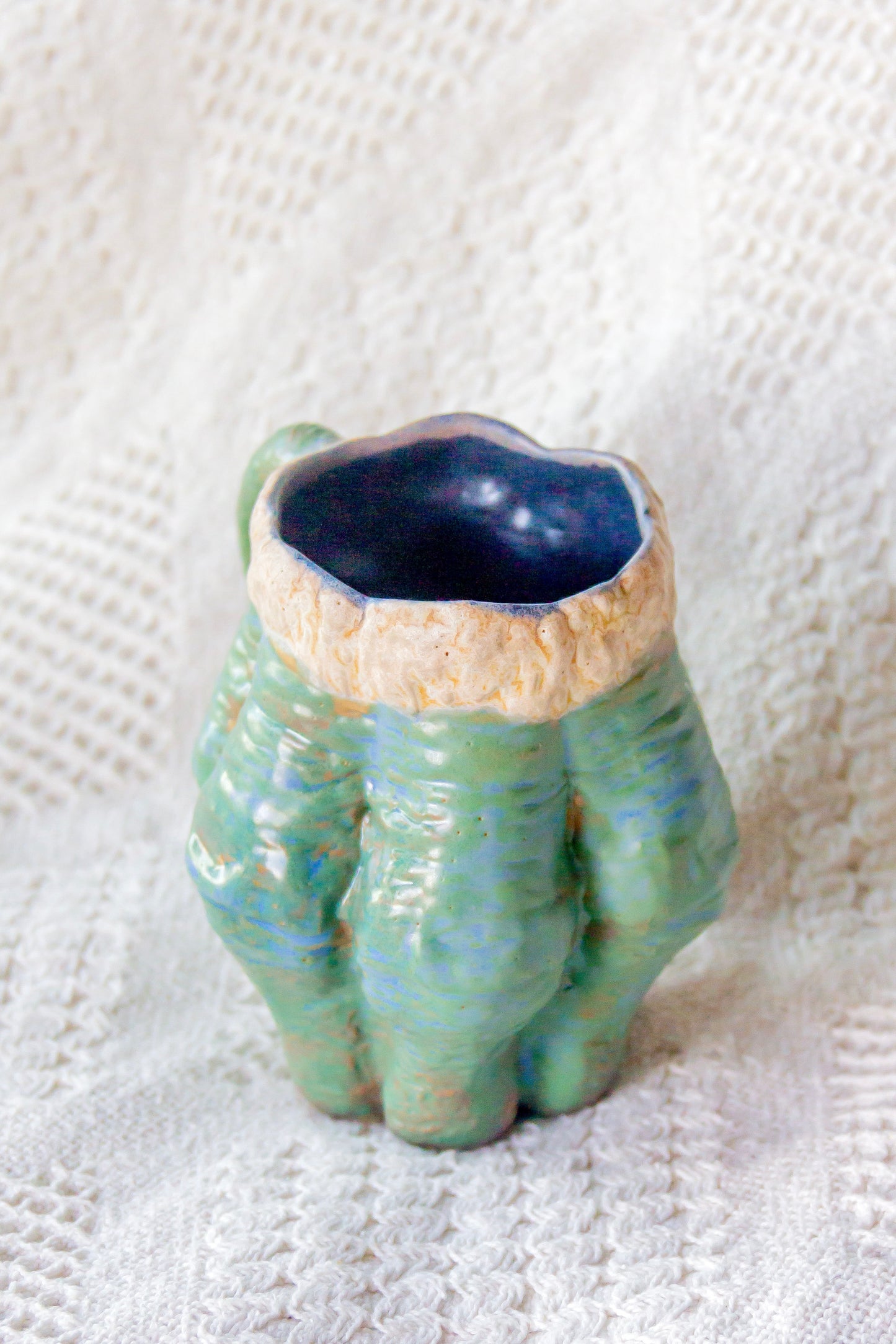 Kubek ceramiczny “Luko” zielono-czarny