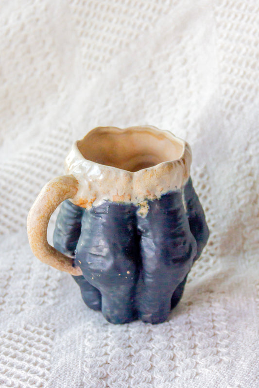 Kubek ceramiczny “Luko” beżowo-czarny