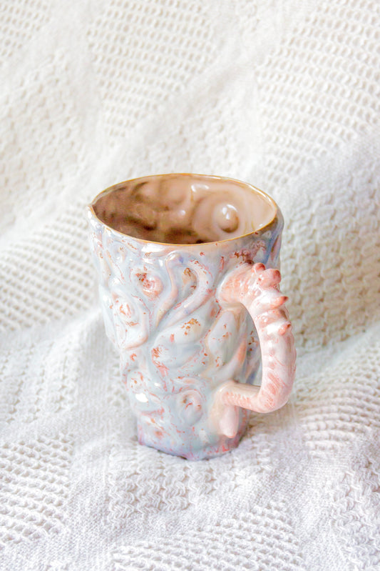 Kubek ceramiczny «Twist» brązowo-szary