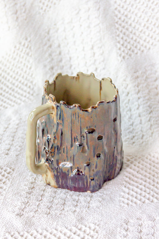 Kubek ceramiczny «Woods» beżowo-brązowy