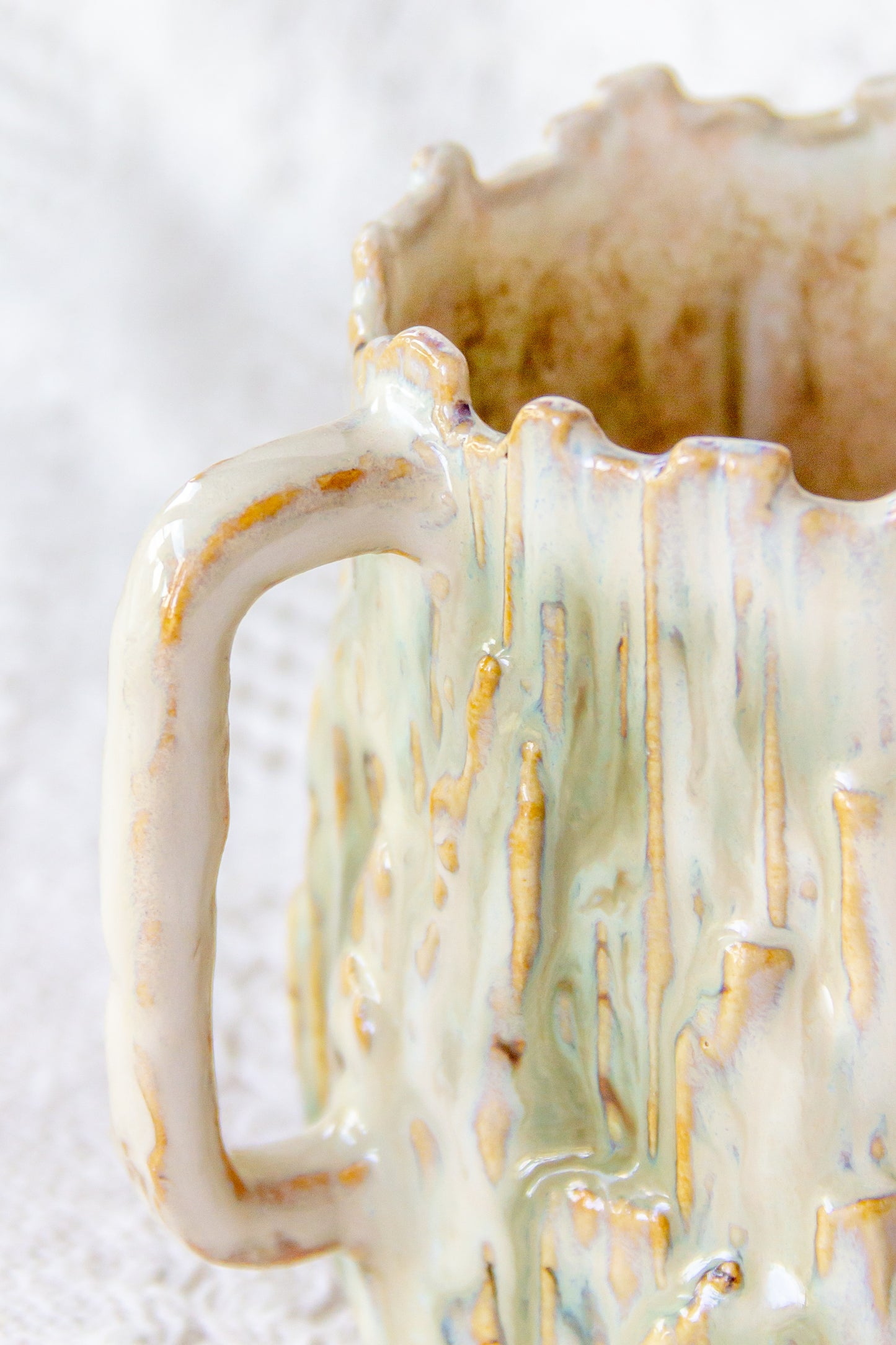 Kubek ceramiczny «Woods» beżowo-zielony