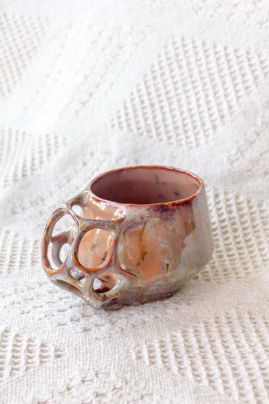 Kubek ceramiczny “Tripto” brązowo-zielony