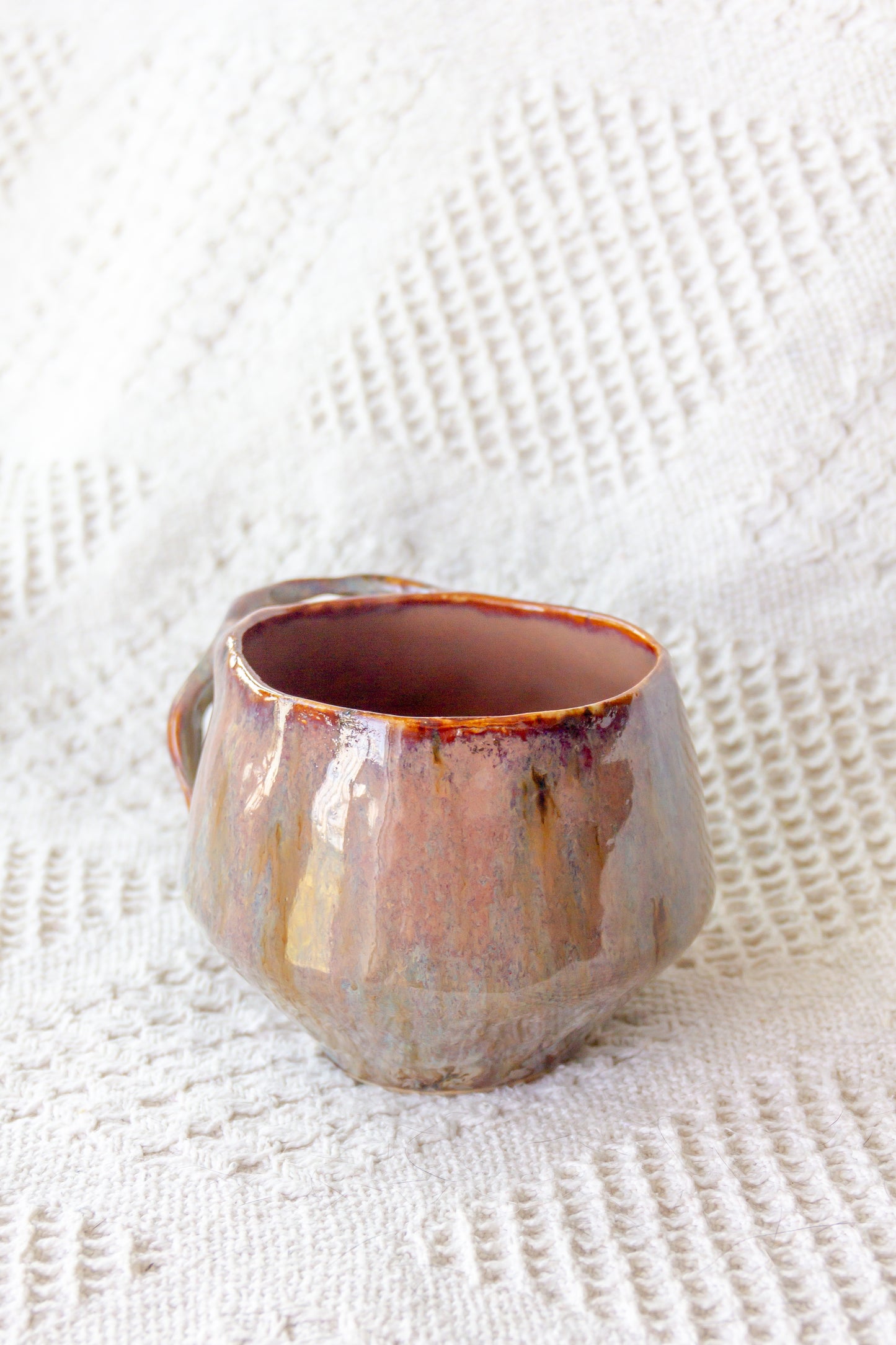 Kubek ceramiczny “Tripto” brązowo-zielony