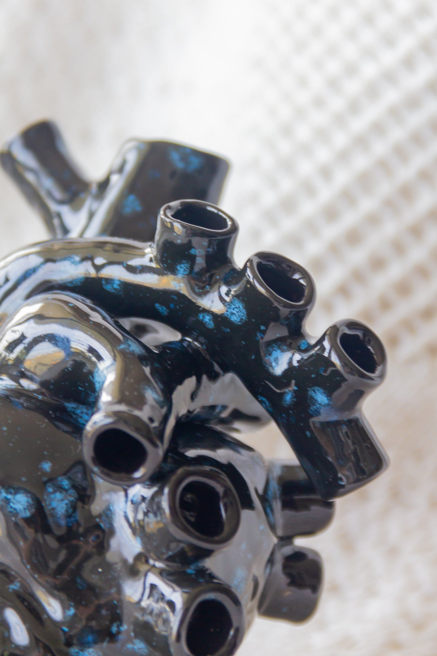 Serce ceramiczne czarno-granatowe