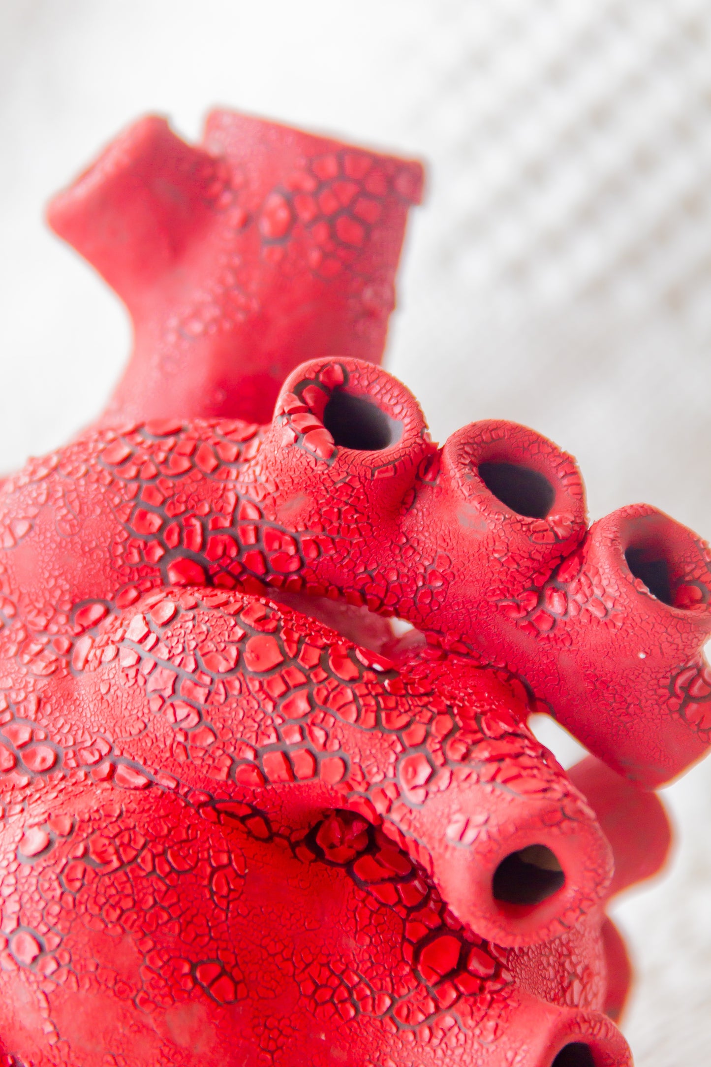 Serce ceramiczne czerwono-szare