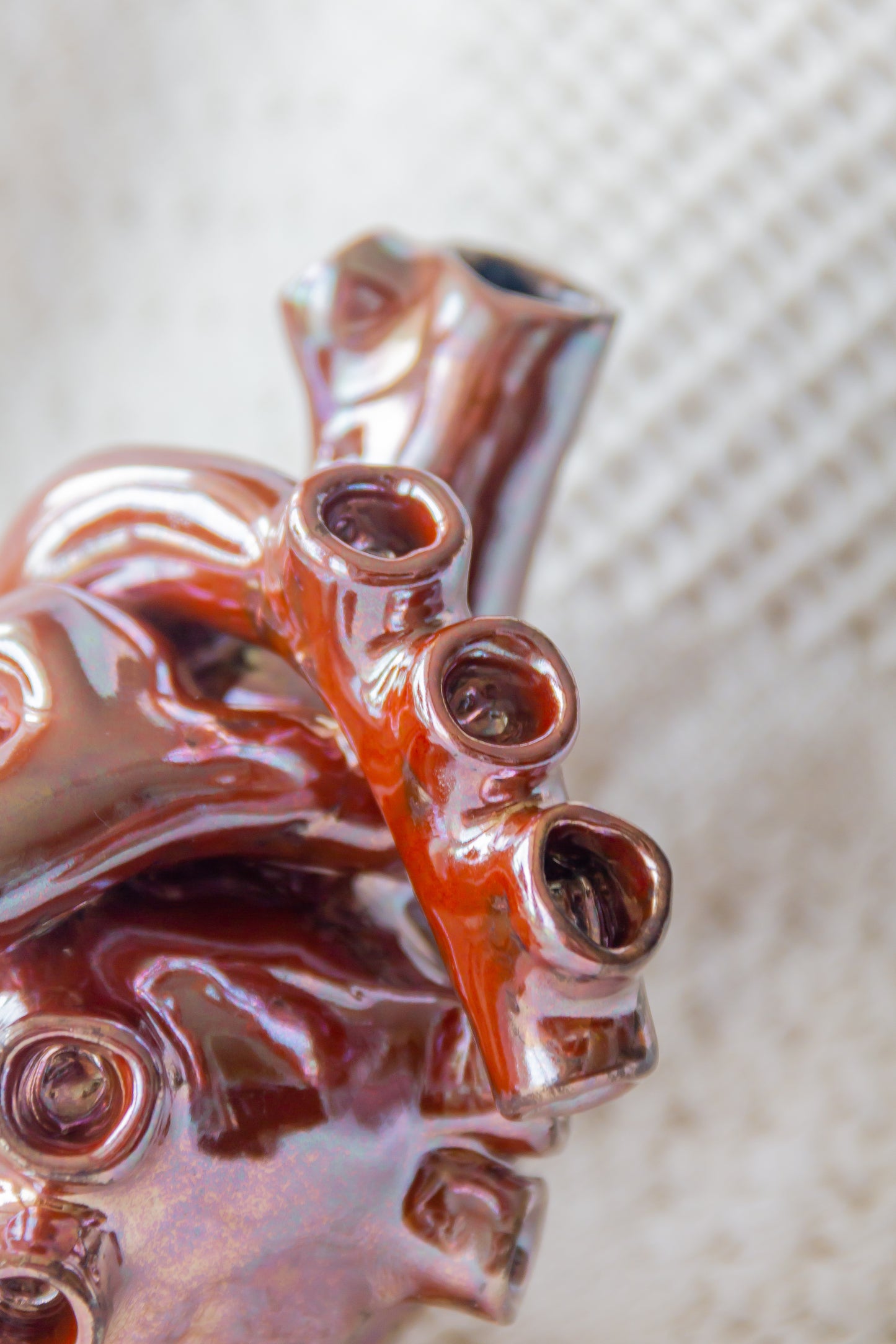 Serce ceramiczne brązowe-metaliczne