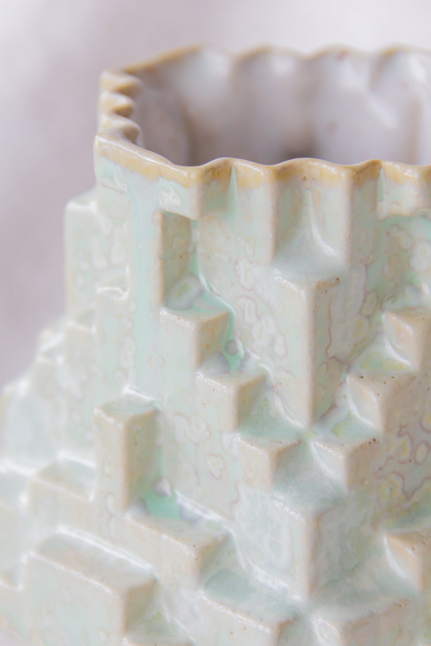 Kubek ceramiczny «8-Bit» biało-turkusowy