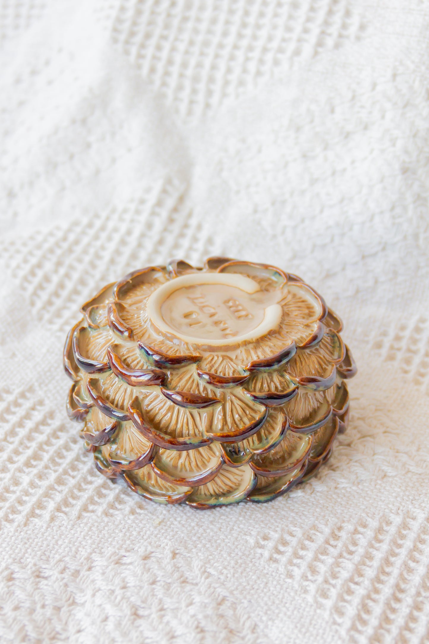 Miseczka ceramiczna “Shrooms” beżowo-brązowa