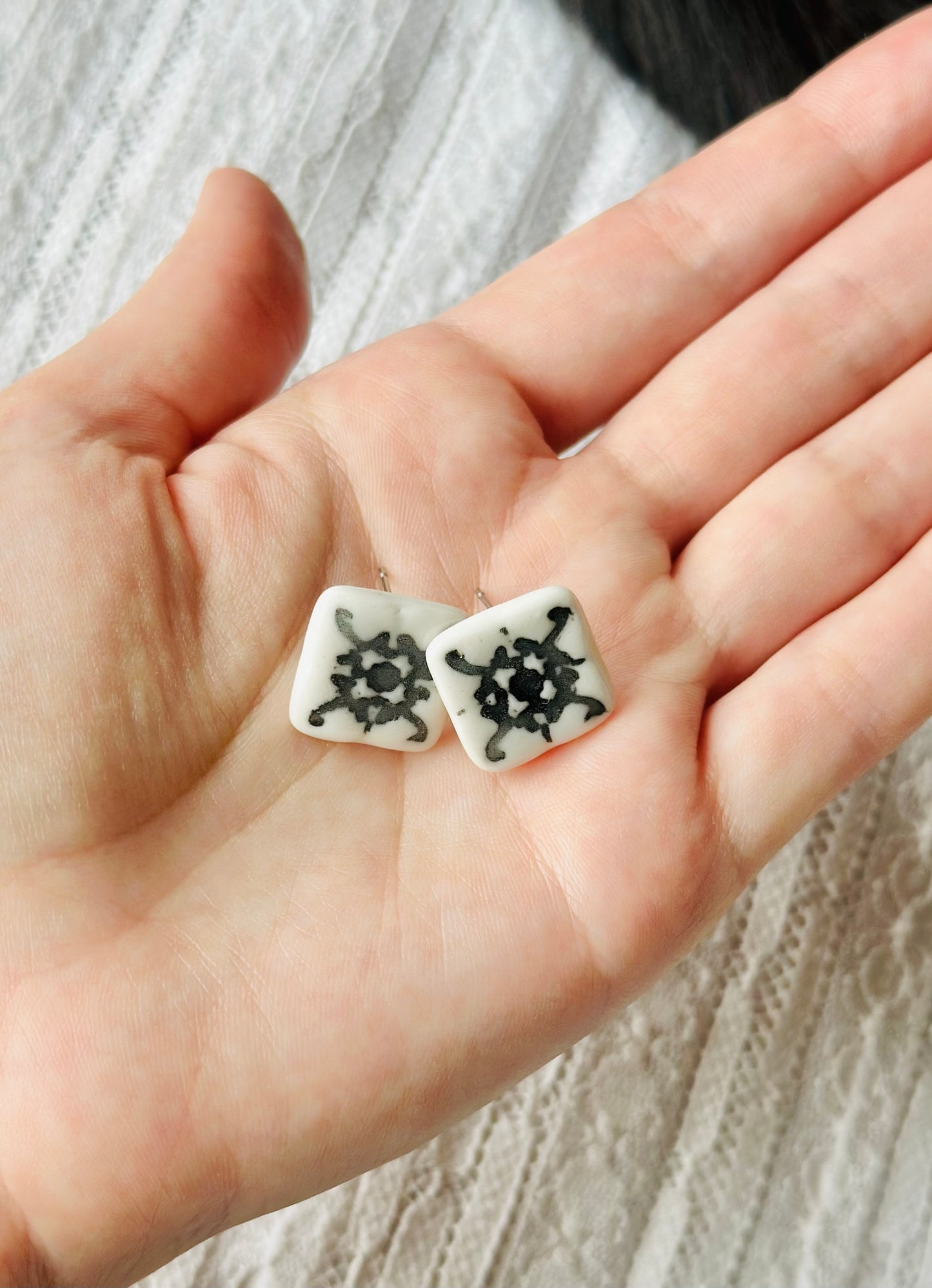 Kolczyki porcelanowe (sztyfty)