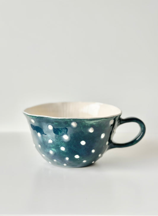 Mug en porcelaine plaqué or