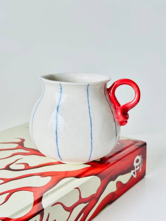 Kubek porcelanowy w paski