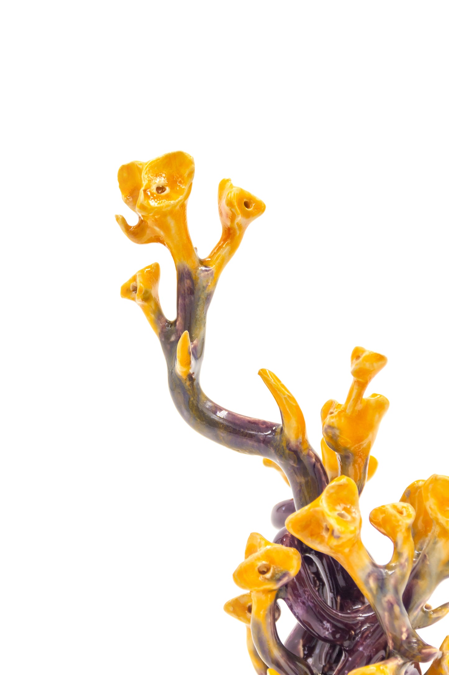 Werling pierworodny ceramiczny w kolorze fioletowo-pomarańczowym