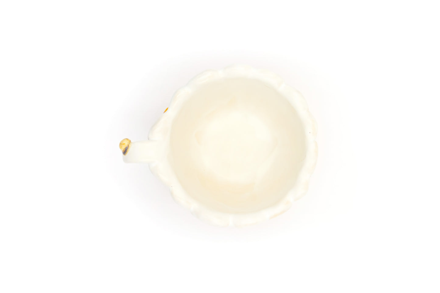 Kubek ceramiczny pomarańczowo-beżowy