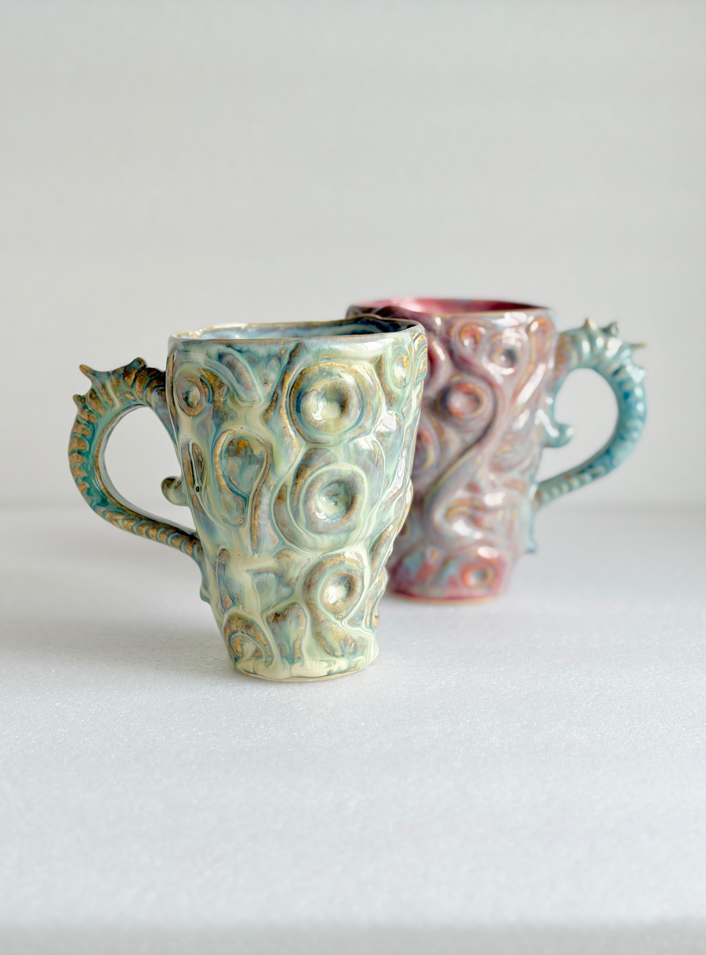 Kubek ceramiczny „Twist” turkusowo-zielony