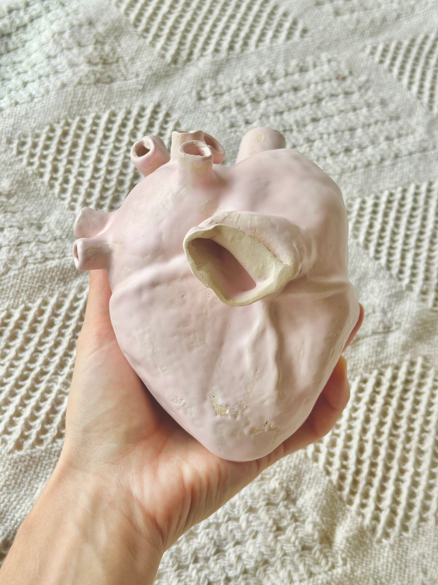 Serce ceramiczne różowe