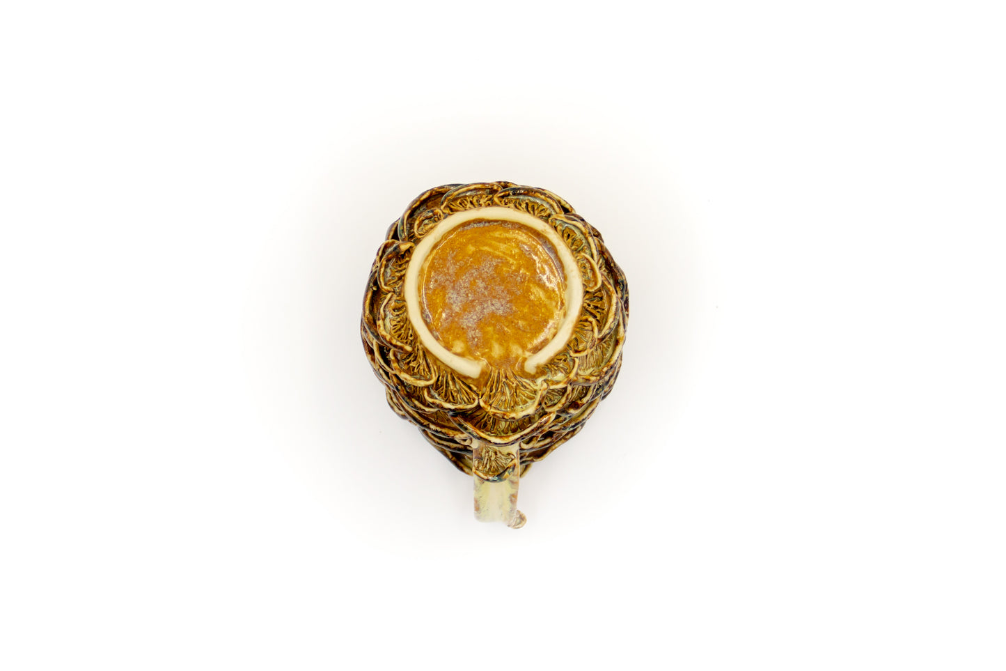 Mug en céramique marron et beige