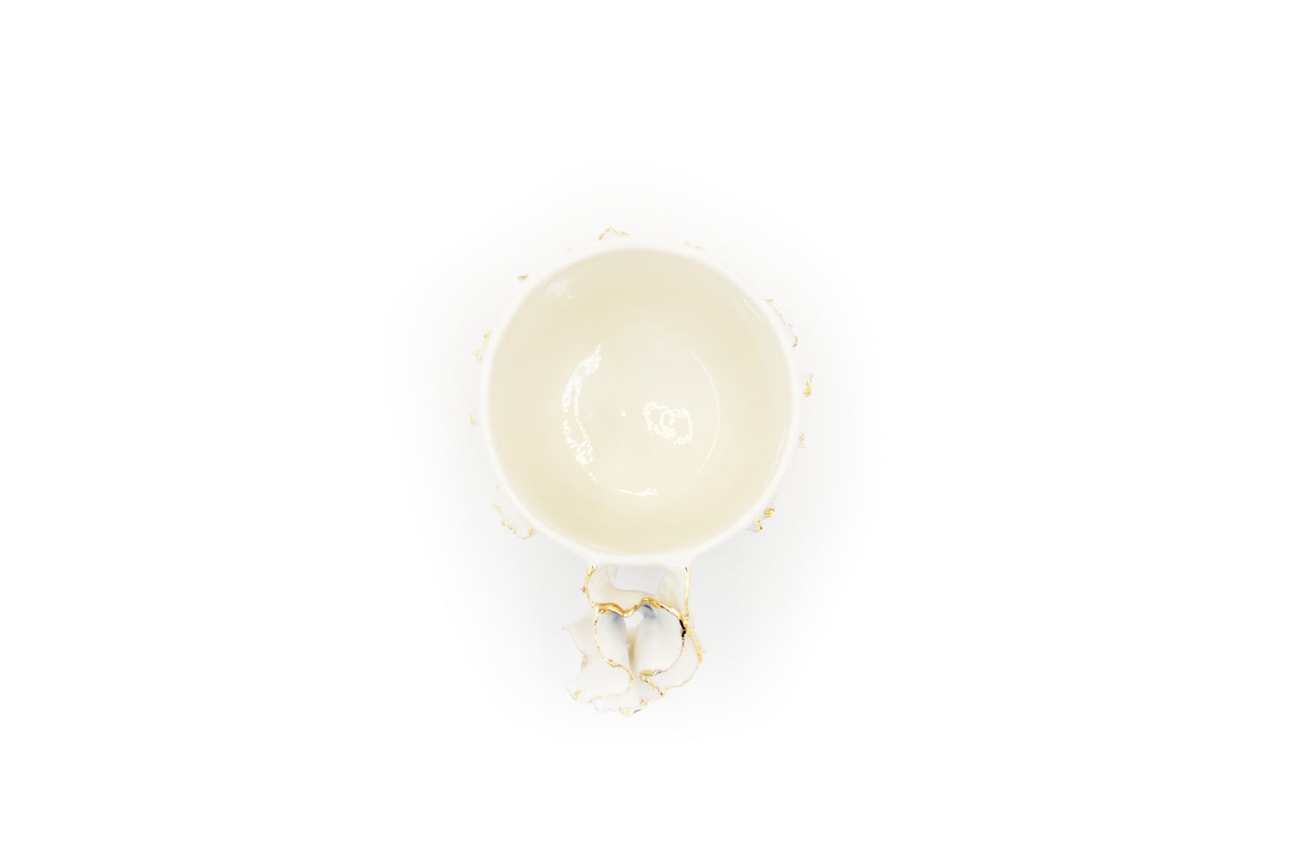 Kubek porcelanowy ze złoceniem