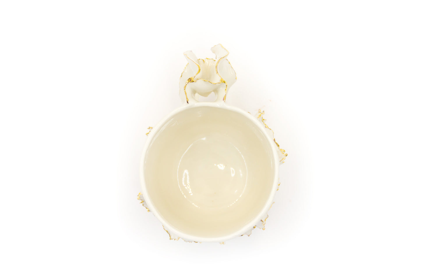 Kubek porcelanowy ze złoceniem