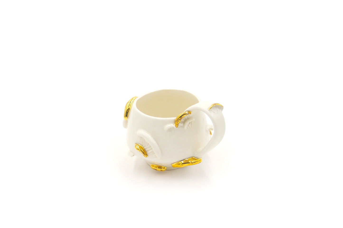 Kubek porcelanowy ze złoceniem